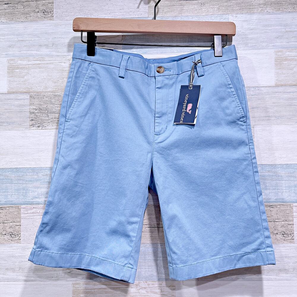 Vineyard Vines Breaker Shorts Blue Twill Cotton Casual Stretch Youth Boys 14